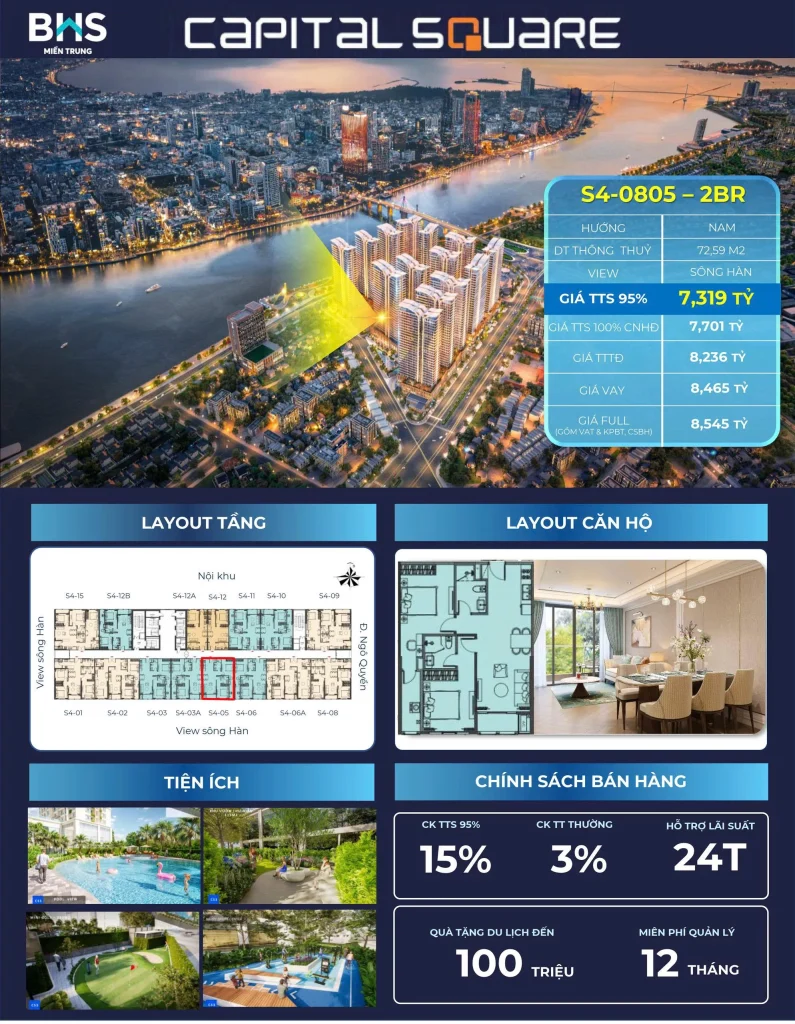 Capital square đà nẵng tiến độ và bảng giá mới nhất 2026